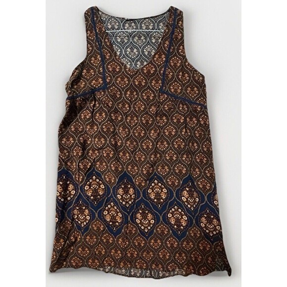 Altar'd State Sleeveless Tank/Tunic Reds & Browns Geometric Floral Women’s L - Picture 1 of 9